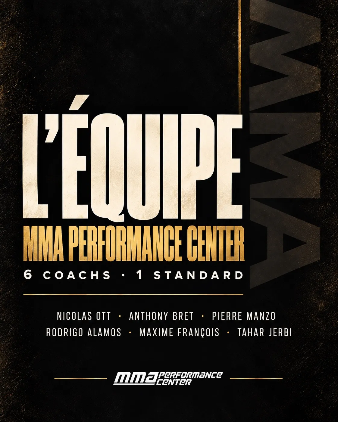 Les six coachs du MMA Performance Center